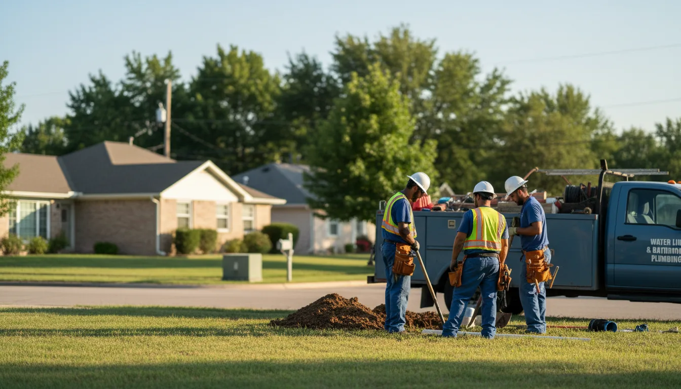 Residential water line and bathroom plumbing service in Milldale, CT